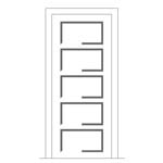 All Door and Hardware - Swing - Door with One Sidelite - 24 x 84 (2-0 x 7-0) - 5 Panel