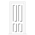 All Door and Hardware - 75.5 x 110 - Door with One Sidelite - 4 Panel