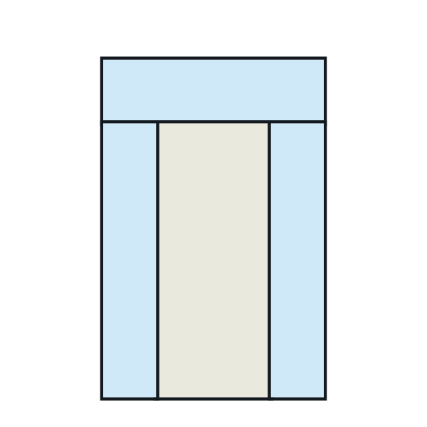 Door with Two Sidelites and Rectangular Transom