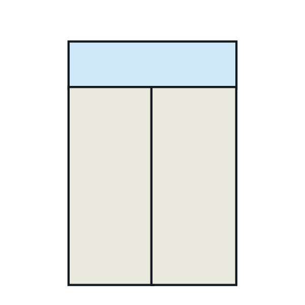 Double Door and Rectangular Transom