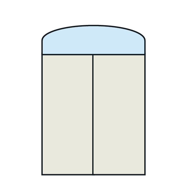Double Door and Segment Head Transom