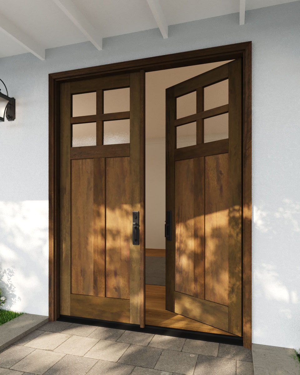 Find the Craftsman Exterior, Interior door - by US Door \u0026 More Inc |  Quality Double Door entry made of Wood \u0026 Mahogany, image size:960x1200