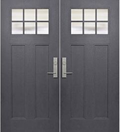 ValueSeries |36" x 80" Craftsman 6-lite SDL Mahogany Double Door
