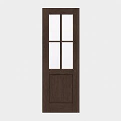G5004 | 96" Slab | Mahogany Wood SDL 1/2 Lite,4 Lite 1-3/4" Exterior Single Slab Door