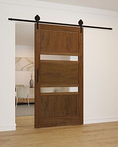 Mahogany Aragvi Brazen 2 Lite Designer SDL 3 Panel Shaker Single Barn Door
