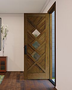 Mahogany Diamond Artistic Lite Designer  Shaker Single Door