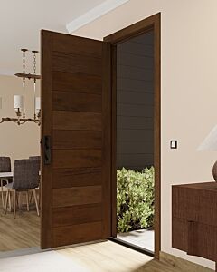 Mahogany Horizontal plank Modular Modern Shaker Solid Single Door|MR-11