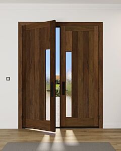 Mahogany Artistic Lite  Modular Modern Shaker Double Door|MRV-53G-1-SH