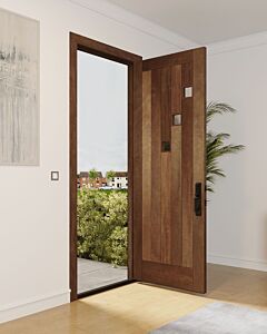 Mahogany Artistic Lite  Modular Modern Shaker Single Door|MRV-53G-4-AS
