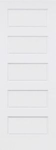 80" Conmore 5 Panel Shaker Hollow Core Smooth Single Door|1-3/8" Thick