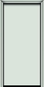 80" Flush Panel Modern Smooth Fiberglass Single Door