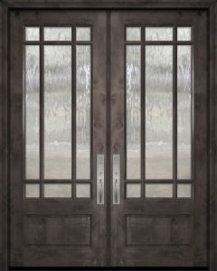 36" x 96" Mission 9 Lite TDL Mahogany 3/4 Lite Door