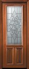 36" x 96" 2/3 Lite Brazos Mahogany Door