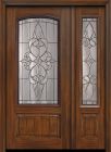 80" 1 Panel 3/4 Arch Lite Courtlandt Cherry & Walnut Door /1side