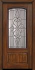 80" 1 Panel 3/4 Arch Lite Courtlandt Cherry & Walnut Door