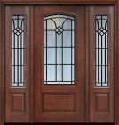 80" 1 Panel 3/4 Arch Lite Cantania Cherry & Walnut Door /2side
