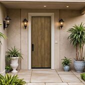 Barrow SOLID Flush Panel Rustic-Old World Single Door