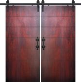 80" Birch Westwood Solid Contemporary Double Barn Door