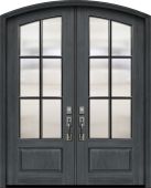 36" x 96" Double Arch Top 6 Lite SDL DoorCraft Mahogany Door
