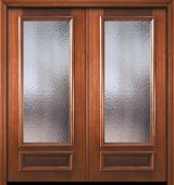 36" x 80" Double 3/4 Lite Portobello Mahogany Door