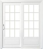 Low-e 3/4 Lite, 12 Lite SDL Fiberglass Gliding Double Door