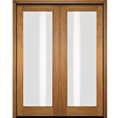 Mahogany Full Lite Double Door|G101-OG