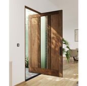 Nexus| Mahogany Nexus Center Lite Contemporary Modern Shaker Pivot Door