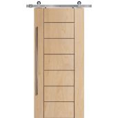 84" Birch Brentwood Solid Contemporary Single Barn Door