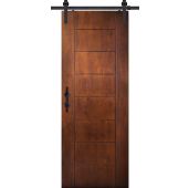 96" Birch Brentwood Solid Contemporary Single Barn Door