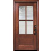 80" 2/3 Lite 4 Lite SDL DoorCraft Mahogany Door