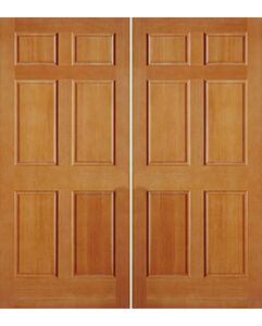6-8 6 Panel Exterior Fir Double Door