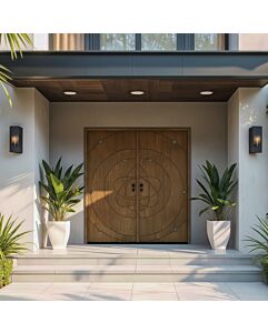 Auron Artistic Lite SOLID Flush Panel Eclectic Shaker Double Door