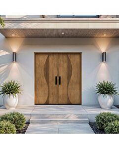 Sway SOLID Flush Panel Contemporary Modern Double Door