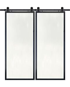 1 Lite Contemporary Metal Double Barn Door