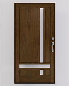 Mahogany Boston Full Lite, Artistic Lite Designer  Contemporary Modern Shaker Pivot Door