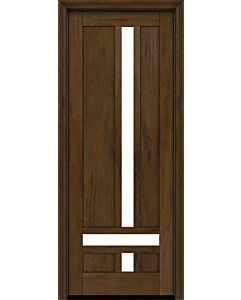 Mahogany Boston Full Lite, Artistic Lite Designer  Contemporary Modern Shaker Single Door