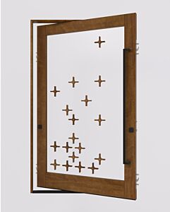 Mahogany ASTRAE SDO Contemporary Modern Shaker Impact-Rated Pivot Door