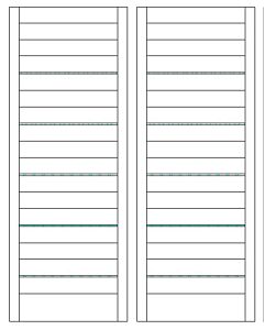 Mahogany Clara Razor Slimlite SDL Contemporary Modern Narrow Profile Shaker Double Door