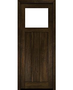 Mahogany Craftsman Top View 3 Panel Shaker Single Door|CRF-P3G1-SH