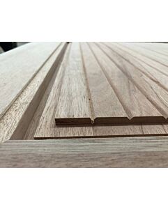 Mahogany Aragvi Brazen 2 Lite Designer  3 Panel Shaker Double Door