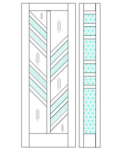 Mahogany Feather-4 Artistic Lite TS Modern Shaker Single Door, Sidelite
