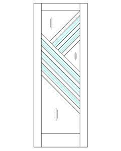 Mahogany Feather-2 Artistic Lite TS Modern Shaker Single Door
