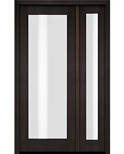 Mahogany Full Lite Single Door, Sidelite|G101-OG