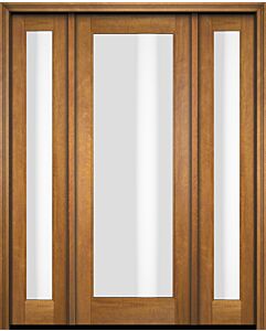 Mahogany Full Lite Single Door, Sidelites|G101-OG