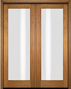 Mahogany Full Lite Double Door|G101-OG
