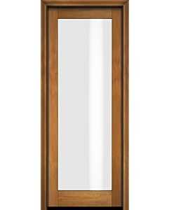 Mahogany Full Lite Modern Shaker Single Door|G101-SH-SH