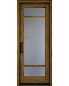 Mahogany Full Lite, Artistic Lite Designer  Contemporary Modern Shaker Single Door|G115-W