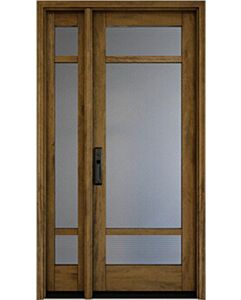 Mahogany Full Lite, Artistic Lite Designer  Contemporary Modern Shaker Single Door, Sidelite|G115-W