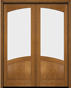 Mahogany Arch Lite, 2/3 Lite 1 Panel Double Door|G2301-ARP-OG