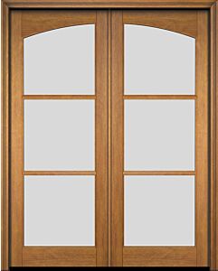 Mahogany Arch Lite, Full Lite, 3 Lite SDL Double Door|G301-ARP-OG